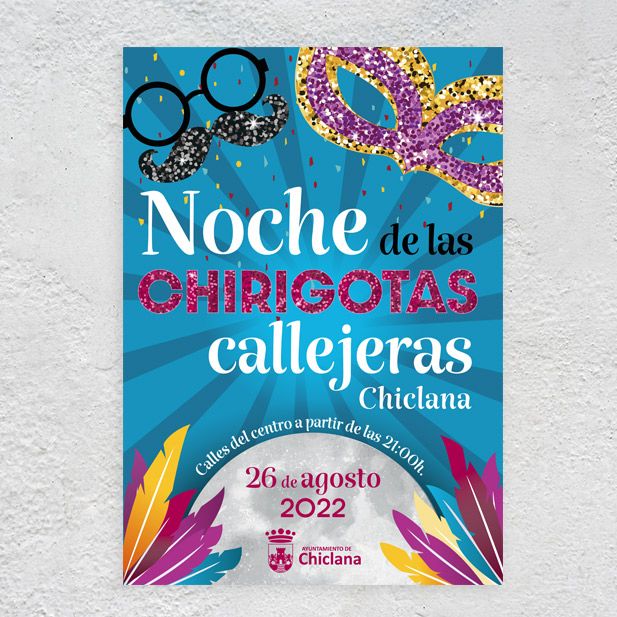 Cartel sobre las chirigotas callejera en Chiclana.