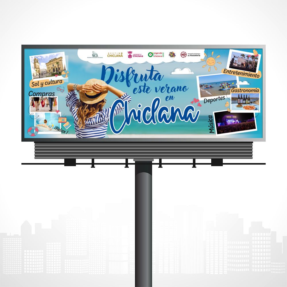 Valla Campaña del verano 2023. Ayto. de Chiclana.