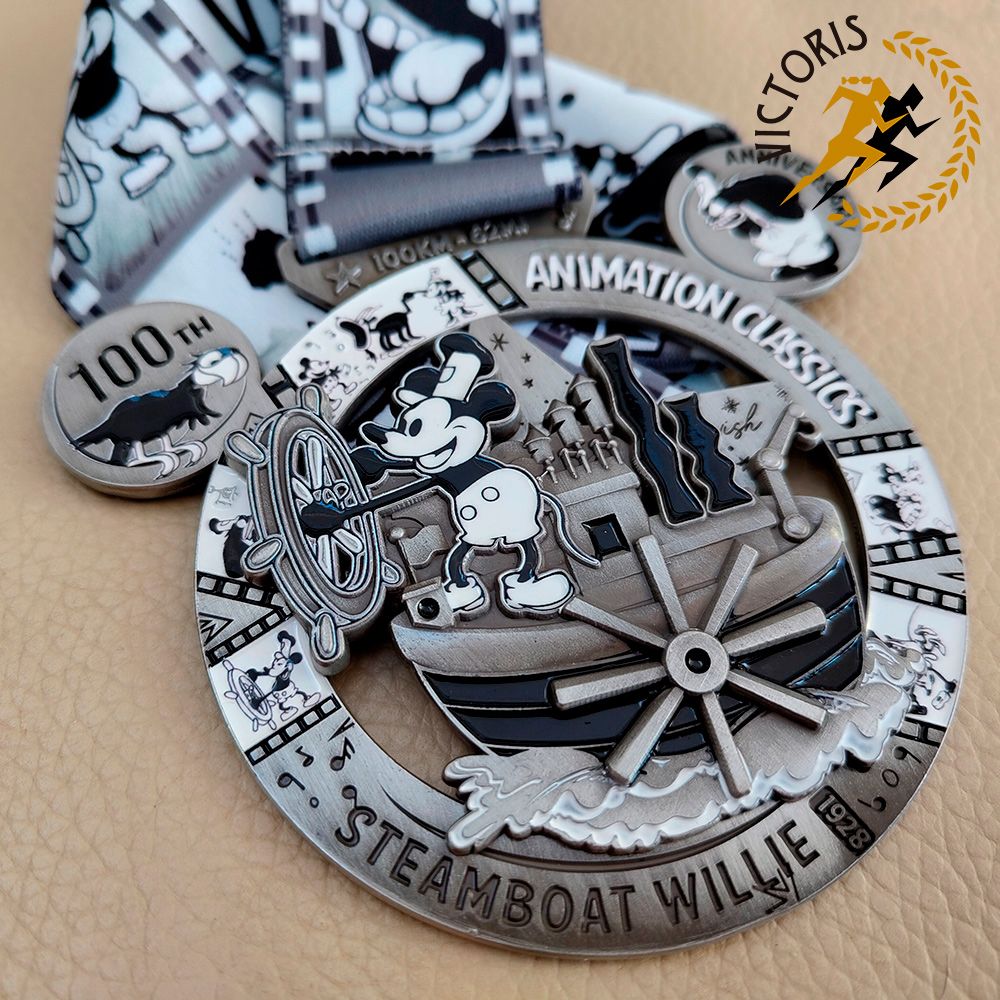 Diseño de medalla para el reto virtual de Victoris. Steamboat. Medalla imán.