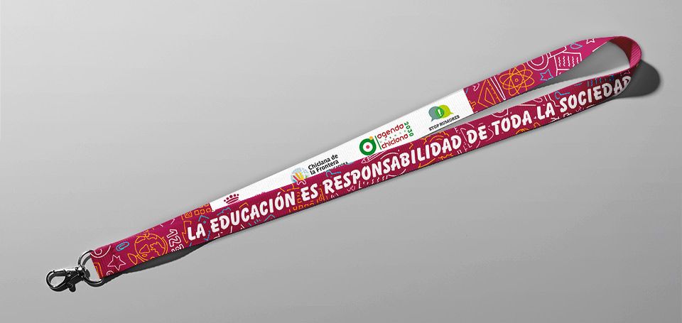 Lanyard Delegación de Educación del Ayuntamiento de Chiclana. 2023.
