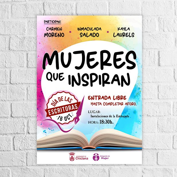 Cartel mujeres que inspiran. Ayuntamiento de Chiclana 2023.