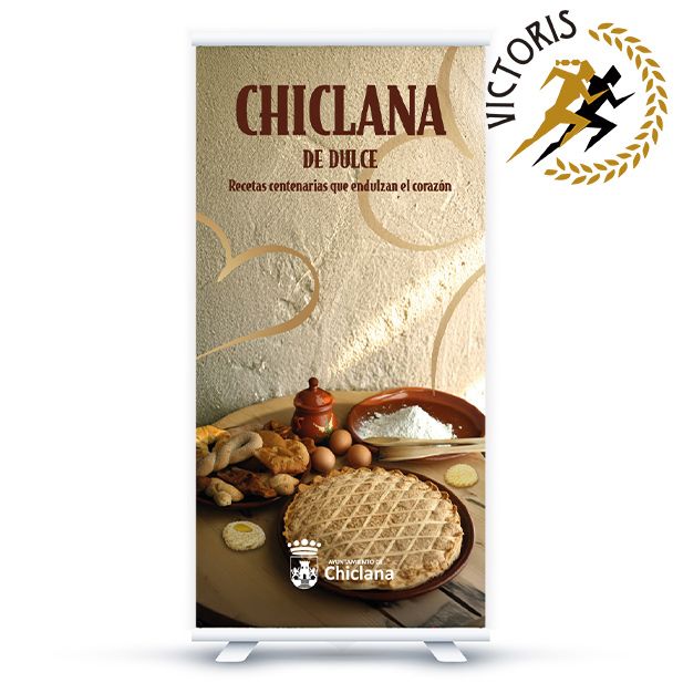 Diseño roll-up Chiclana de Dulce. Ayuntamiento de Chiclana 2025.