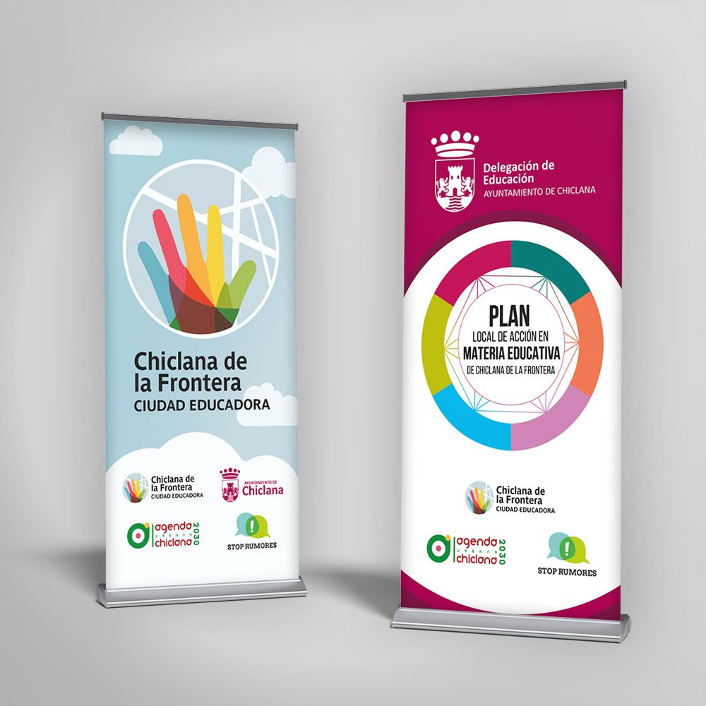 Rollup para el Ayuntamiento de Chiclana. Delegación de Educación. 2023.