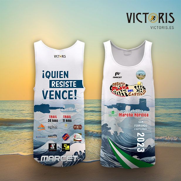 Diseño camiseta Desafío playa del Castillo 2023.