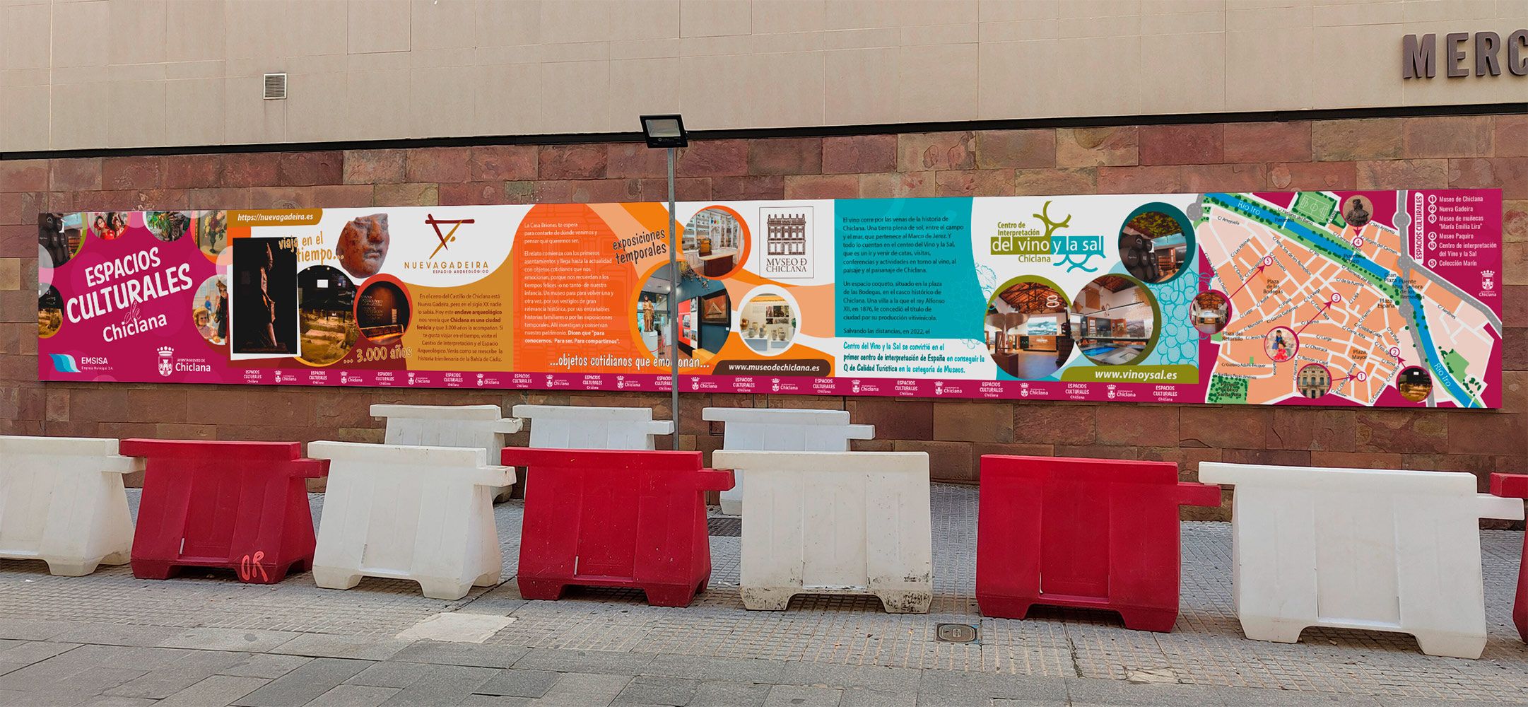 Diseño de paneles culturales Mercado de Abastos de Chiclana. Ayto de Chiclana2024.