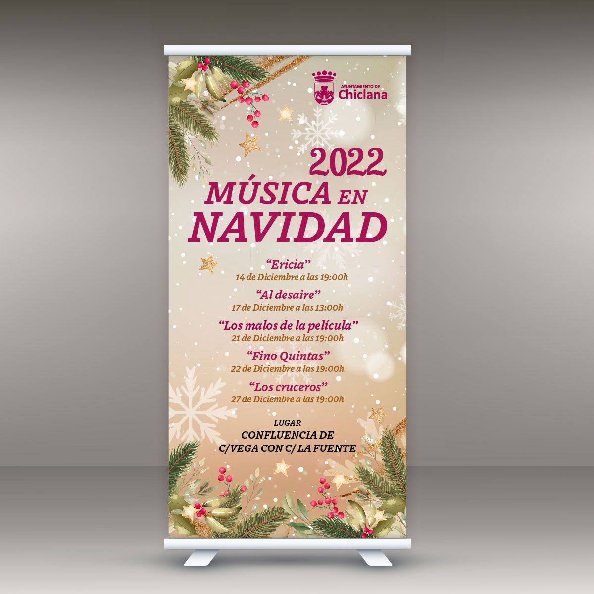 Rollup informativo, música en directo. Ayto de Chiclana.